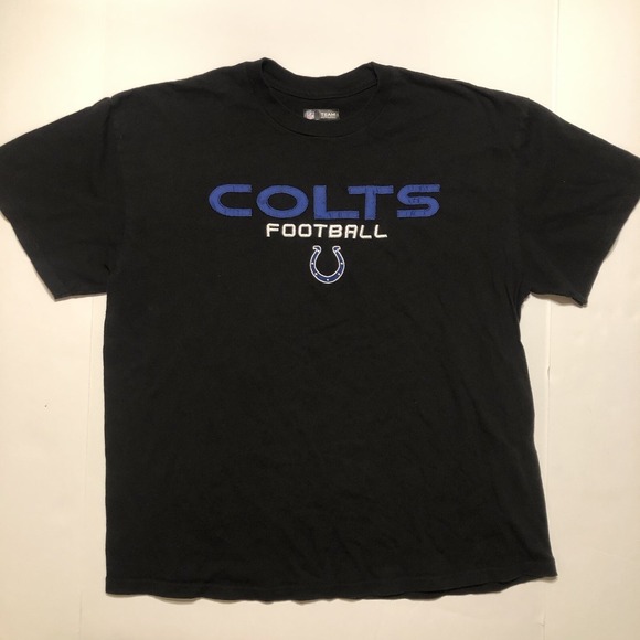 Other - Indianapolis Colts Cotton T Shirt Size XL Black NFL Football Embroidered